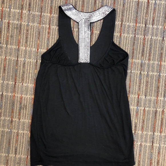 ⚡SALE⚡ Black & Silver Sequins Top, Small - Picture 5 of 6